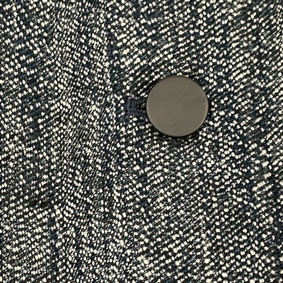 Theory Denim Trucker Jacket Herringbone Melange Linen Blend Sz P - Picture 11 of 14